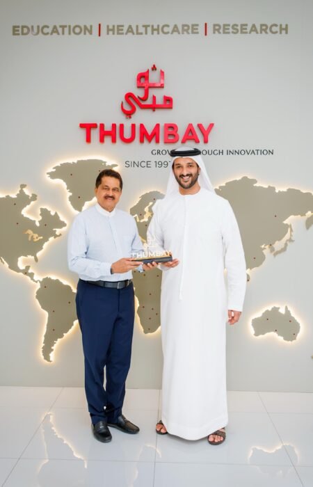 H.E. Abdulla bin Touq Al Marri Visits Thumbay Medicity